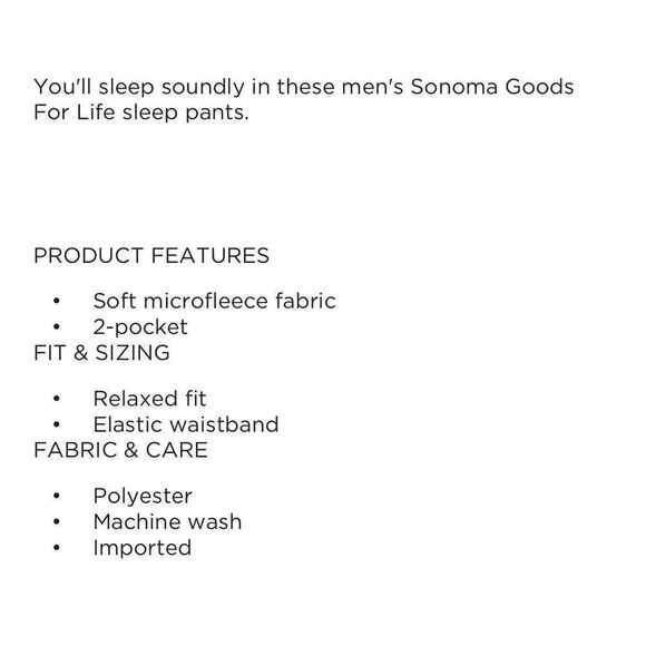 Men’s Microfleece Sleep Pants w/Pockets Size 1XB Pajamas Soft Comfortable NWT - Picture 3 of 8